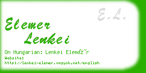 elemer lenkei business card